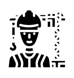 Civil Engineer Worker Glyph Icon