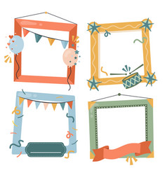 Hand Drawn Birthday Collage Frame Collection