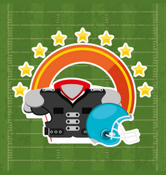 Superbowl Sport Poster With Helmet And Front