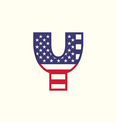 Usa Letter Y Capital American Flag Logousa