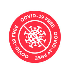 Covid 19 Free Zone Label