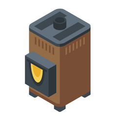 Sauna Stove Icon Isometric Style