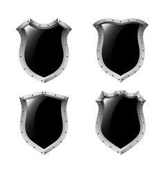 Set Of Black Steel Shields