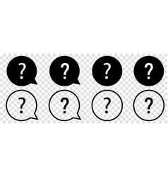 Question Mark Set Help Sign Speech Bubbles