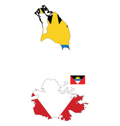 Antigua And Barbuda Map Flag