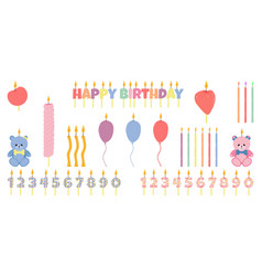 Burning Birthday Candles Festive And Color Decor