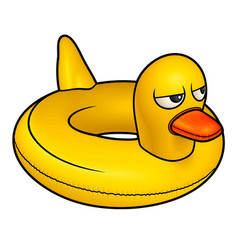 Cartoon Cute Doodle Duck Inflatable Pool Circle