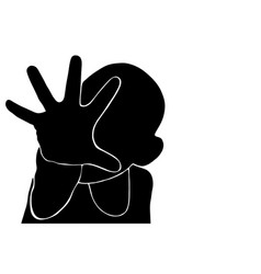 Stop Child Abuse And Bullying Concept - Silhouette