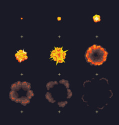 Explode effect animation sprites Royalty Free Vector Image