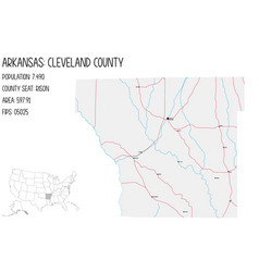 Map Of Cleveland County In Arkansas Usa