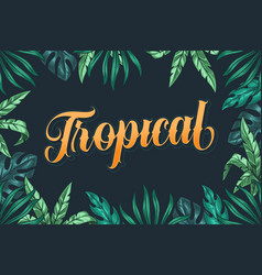 Tropical Plant Leaves Flyer Colorful