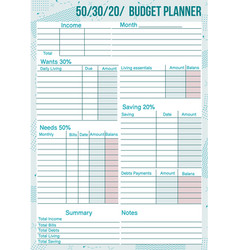 503020 Budget Planner