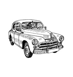 Old Timer Classic Car Sketch Graphics