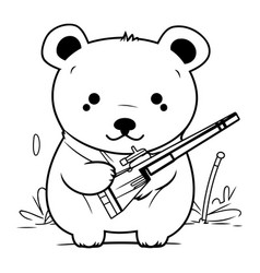 Cute Bear Cartoon Design Animal Zoo Life Nature