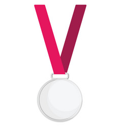 Silver Medal On A White Background