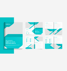 8 Pages Medical Brochure Design Template Layout