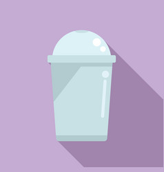 Biodegradable Plastic Juice Cup Icon Flat