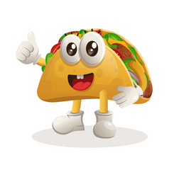 Cute Taco Mascot Thumbs Up