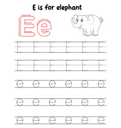 Trace Letter E Uppercase And Lowercase Alphabet