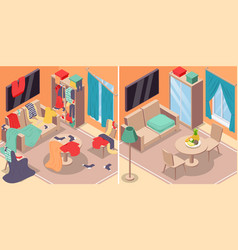 Messy Room Isometric Set