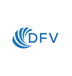 Dfv Letter Logo Design On White Background