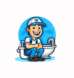 Plumber Smiling Toilet Icon