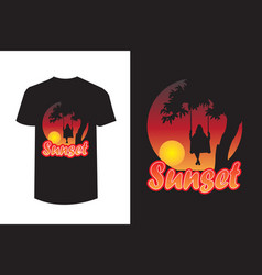 Sunset T Shirt Design Retro Vintage