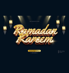 Golden Ramadan Kareem Text Effect