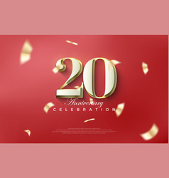 Luxury 20th Anniversary With Classic 3d Numbers