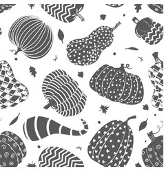 Cute Doodle Pumpkins Seamless Pattern Halloween