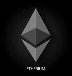 Etherium Logotype On Black