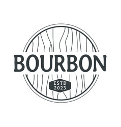 Bourbon Wooden Barrel Keg Emblem Can Be Used