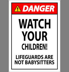 Pool Safety Sign Danger - Watch Your Children