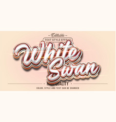 Editable Text Style Effect - White Swan Text