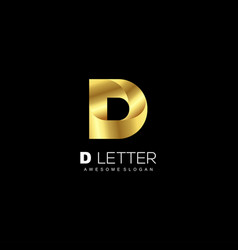 Letter D Design Elegant Color Template