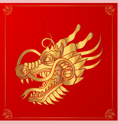 Traditional Chinese Dragon Gold Head 2024 Zodiac