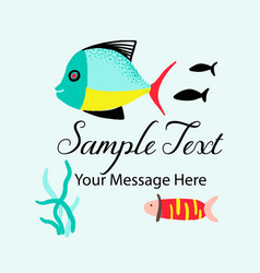 Underwater Sea Fish Card Background