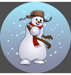 Naughty Fun Snowman Throwing Snow Lump Festive