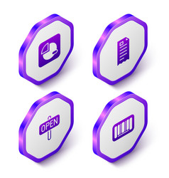 Set Isometric Pie Chart Infographic Financial