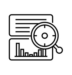 Valuable Data Line Icon Concept Sign Outline