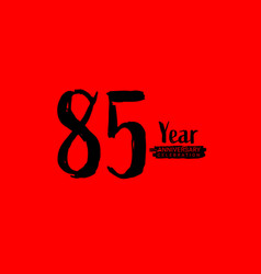 85 Years Anniversary Celebration Logo On Red