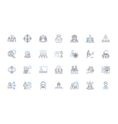 Corporate Culture Line Icons Collection