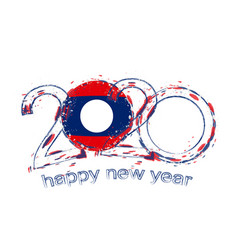 Happy New 2020 Year With Flag Laos