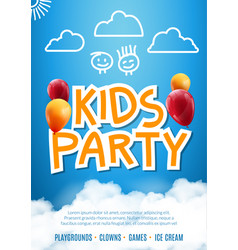 Kids Party Invitation Design Poster Template