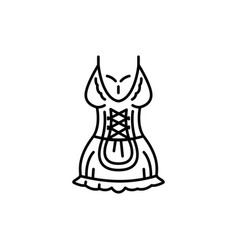 Maid Sexy Costume Color Line Icon Pictogram