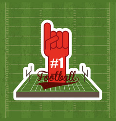 Superbowl Sport Poster With Number One Glove