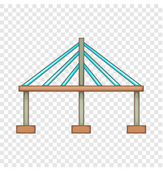 Cable Stayed Bridge Icon Cartoon Style