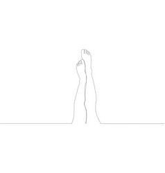 Continuous Line Drawing Naked Women Legs One