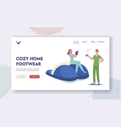 Cozy Home Footwear Landing Page Template Family