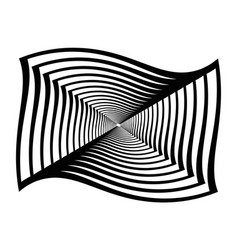 Distorted Wave Halftone Rectangle Optical Illusion